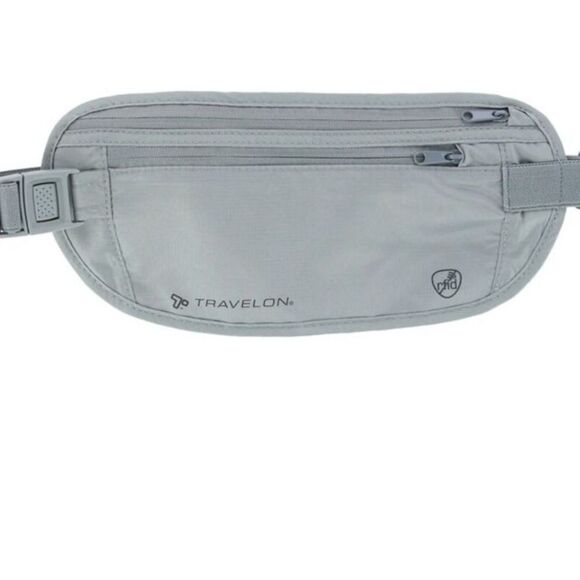 New Travelon Gray RFID Blocking Undergarment Waist Pouch Gray bag - Picture 2 of 11